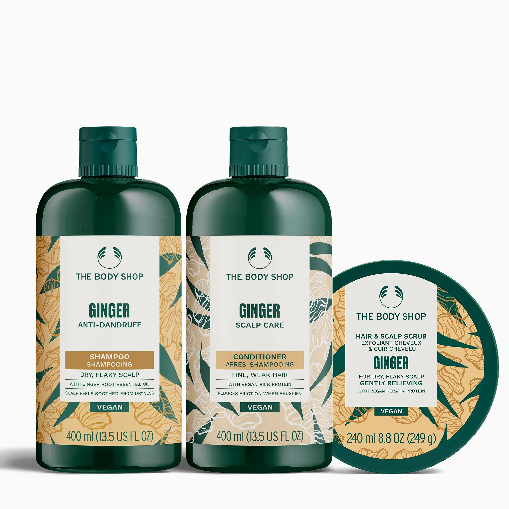 Ginger Anti-Dandruff Scrub Trio (Large)